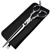 7/8 Inch Hairdressing Scissors and Hairstyle Tool and Hair Cutting Scissors for Hairdressing Salon (7 Inch Flat Scissors)