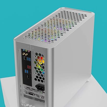 Micro ATX Case, DIY PC Case Supporting ATX Power 280 Water Cooling, Silver Desktop Computer Chassis with Type-C Port…