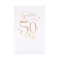 50th Wedding Anniversary Card - Shimmer, Multi-Color, 149mm x 229mm