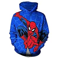 Teenage Novelty Anime Pullover Hoodie 3D Printed Lightweight Athletic Sweatshirt for Boys and Girls