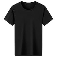 Men's Solid Color Performance T-Shirt Cool Moisture-Wicking Tee Top Athletic Gym Active Short Sleeve