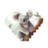Koala and Butterfly Print Building Brick Heart Building Block Personalized Brick Block Puzzles Novelty Brick Jigsaw for Men Women Birthday Valentine's Day Gifts