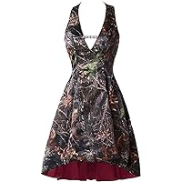 YINGJIABride Camouflage Wedding Guest Formal Dresses Outdoor Reception Party Formal Dress