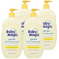 Baby Magic Gentle Hair & Body Wash, Soft powder scent, 30 Fl Oz, Pack of 4, With nourishing Calendula and Coconut Oil Baby Magic Gentle Hair & Body Wash, Soft powder scent, 30 Fl Oz, Pack of 4, With nourishing Calendula and Coconut Oil