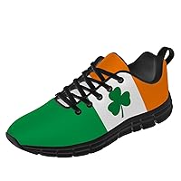 St Patricks Day Shoes for Women Men Running Walking Tennis Comfortable Sneakers Clover Shoes Gifts for Women Men