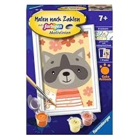 Ravensburger Paint by Numbers 20288-Dear Raccoon Washer-Children from 7 Years, 20288