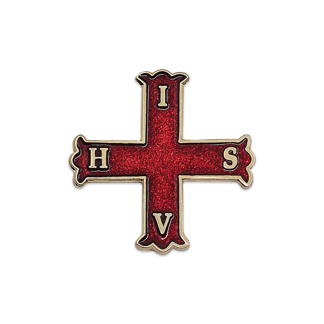 Knight of The Red Cross of Constantine Masonic Lapel Pin - [Red & Gold][1'' Tall]