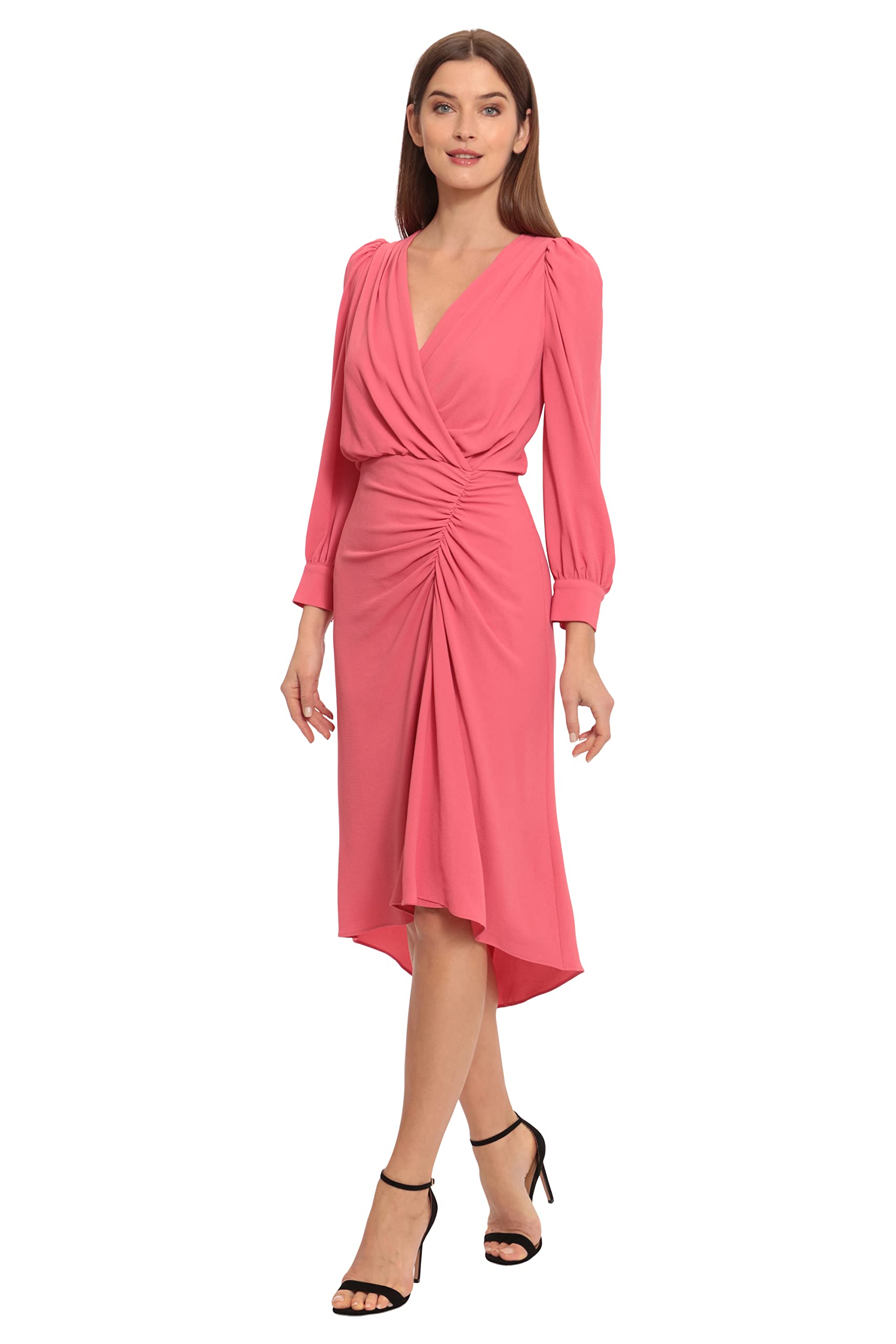 Maggy London Women's Long Sleeve Catalina Crepe Dress Workwear Event Guest of Wedding