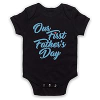 Unisex-Babys' Our First Father's Day Baby Son Baby Grow