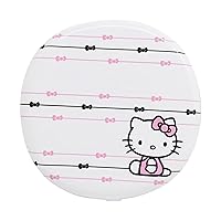 Impressions Vanity Hello Kitty The Stripe Compact Mirror with Light, Double Sided Travel Makeup Mirror with Magnification, Daylight LED Lighting and Adjustable Brightness (White)