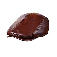 Men's Vintage Leather Beret Outdoor Golf Trekking Hunting Cap