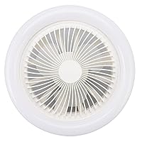 LED Fan Lamp, 9.8 Inches 36W Noiseless Ceiling Fan Light with 3 Wind Speeds and 3 Light Sources, 1h, 2h, 4h Timer Function, Multifunctional Fan with Lighting for Bedroom 86‑265V