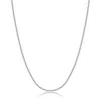 Gacimy 925 Sterling Silver Rope Chain for Women Men and Girls, 1.2mm 1.5mm 1.8mm Width 16 18 20 22 24 Inches Length