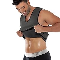 Men Sweat Vest Neoprene Sauna Slimming Tank Top Weight Loss Waist Trainer Shirt (S-5XL)