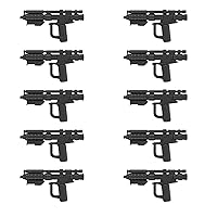 MOOXI-MOC Space Wars E-5 Clone Trooper Blaster Weapons Pack Accessories,Designed for Minifigs Hands(10pcs)