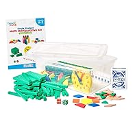 hand2mind Individual Student Manipulative Kit for Kids Ages 5-7, Individual Practice for Kids at Home Or Classroom, Easy to Follow Guide, Math Manipulative Supplies, Homeschool Supplies (Set of 12)