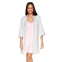 bebe Womens Nightgown Chemise and Short Robe Pajama Set, Matching Pajamas for Women