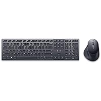 Dell KM900 Premier Collaboration Keyboard and Mouse - Zoom Touch Controls, Backlight Keyboard, Bluetooth 5.1, Radio Frequency 2.4GHz - Black