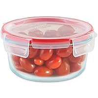 Freshlock Glass Food Storage Container, Airtight & Leakproof Locking Lids, Freezer Dishwasher Microwave Safe, 4 Cup