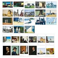 Beautiful Art Postcards set of 30 American Artist Edward Hopper Post card variety pack Famous Painting Scenery,4 x 6 Inches