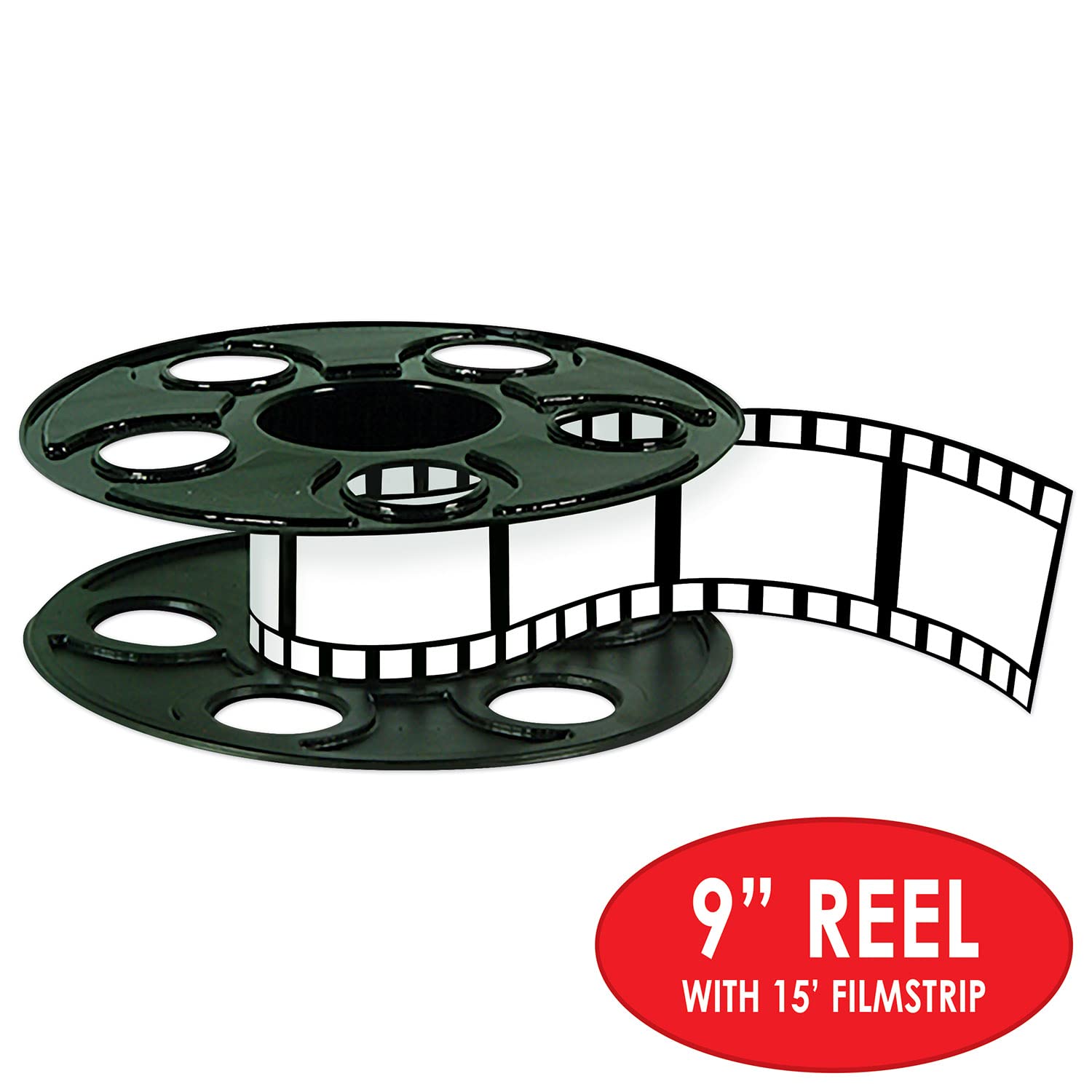 Beistle 2 Piece Awards Night Movie Reel with Filmstrip Centerpiece Red Carpet Hollywood Party Decorations, 9