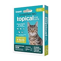 Sergeant's Guardian Pro Flea & Tick Squeeze On Topical Cats 6lbs and Over., 3 Count