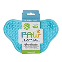 Soothing Lick Paw Mat; Interactive, Enrichment Slow Feeder for Anxiety Relief, Stress-Reducing & Healthy Treats w/Suction Cup Back, Ideal for Bath, Grooming, Boredom Reduction, Blue