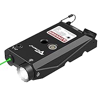 VOTATU V840 Green Laser/Light/IR Combo, 1500 Lumens Tactical Flashlight Laser for Rifle and Carbine Compatible with M-LOK Picatinny Rail, Pressure Switch and USB Magnetic Rechargeable