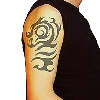Temporary Tattoos Large Sticker Large Totem Dragon Arm Fake Transfer Tattoo Paper Spray Waterproof Designs (Temporary Tattoos)