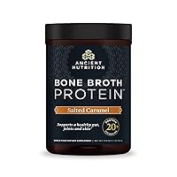 Bone Broth Protein Powder, Salted Caramel, 19g Protein per Serving, Beef, Supports Healthy Skin, Gut Health, Joint Supplement, Gluten Free, Paleo and Keto Friendly, 20 Servings