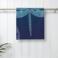 Dragonfly Drawing Pattern Hand Towel Highly Absorbent Microfiber Bath Towels 12 X 27.5 Inch Super Soft Face Towel Gym Towels for Body Bathroom Hotel Bar Sport Yoga Spa