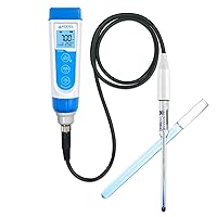 Apera Instruments PH60-MS Handheld pH Meter Tester Kit with LabSen 246-5 ATC Semi-Micro pH Electrode for Lab-Grade pH Measurement in Small Volume or Test Tubes