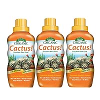 Espoma Organic Cactus! Plant Food, Natural & Organic Fertilizer for All Cactus, Succulents, Palm, and Citrus Both Indoors and Outdoors, 8 oz, Pack of 3