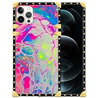 DAIZAG Case Compatible with iPhone 11 Case,Neon Bubbles Square Soft TPU Edges Case for iPhone 11,Metal Decoration Corner Case for iPhone 11 6.1-inch Neon Bubbles