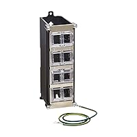 Tripp Lite 8-Port DIN-Rail Snap-in Keystone Jack Mounting Module with Grounding, Attaches to Standard 35 Millimeter (mm) DIN Rail with no Tools, TAA Compliant, Manufacturer's Warranty (N063-008-ENC)