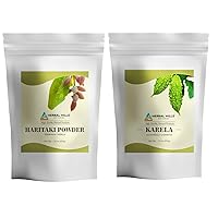 Haritaki Harde Powder And Karela Powder Bitter Gourd Pack of 2 Combo