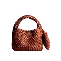 JINMANXUE Fashion Handbag For Women, Woven Tote Bag Bucket Composite Bag Knitting Chain Bag, Crossbody Shoulder Bag Purses