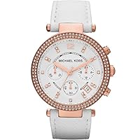 Michael Kors Watches Parker Watch (White/Rose Gold)