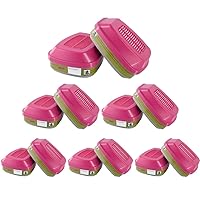 12PCS 6Pair P100 Respirator Cartridge Filter 60926, Compatible with 6000 7000 FF-400 Series Respirator, Helps Protect Against Organic Vapors Acid Gases Chlorine Formaldehyde and Particulates (6 Pair)