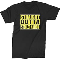 Expression Tees Straight Outta Steeler Nation Football Mens T-Shirt