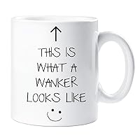 Wanker Mug V2 This Is What A Wanker Looks Like Urban Dictionary Funny Novelty Ceramic Cup Gift Friend Mug Gift Idea for Him and Her, 9 Styles Available