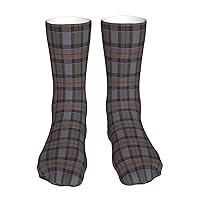 Funny Novelty Cotton Crew Socks Fraser-Hunting-Tartan-Plaid Soft Ankle Athletic Socks