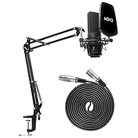 Movo VSM-7 XLR Condenser Microphone Bundle with Mic Boom Arm and Pop Filter - Podcast Equipment for Recording Microphones & Accessories