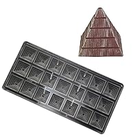 Polycarbonate Chocolate Mold DIY Candy Mould Clear Hard Plastic Bakeware Pastry Tools Pyramid (19356)
