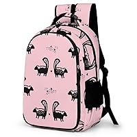 Love Skunks Laptop Backpack Double Layers Travel Backpack Durable Daypack for Men Women