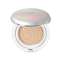 IOPE Air Cushion SPF 50+,Natural Coverage Foundation Makeup, Moisturizing Finish for Sensitive,Dry,Combination Skin,Korean Skin Care Cushion by Amorepacific,#21