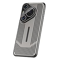 ZIFENGXUAN-Cooling Case for Huawei Pura 70 Ultra/70 Pro/70, Durable PC Hollow Back Design Heat Dissipation Lens Protection Case Scratch Resistant (Huawei Pura 70 Ultra,Grey)