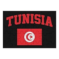 Tunisia Flag Wooden Puzzles Adult Educational Picture Puzzle Creative Gifts Home Decoration