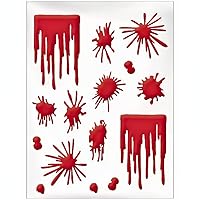 Asylum Blood Splats & Blood Drip Gel Clings - 15.5