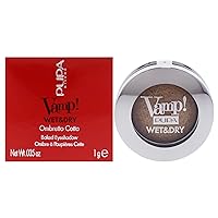 Pupa Milano Vamp! Wet And Dry Baked Eyeshadow - Brilliant, Highly Pigmented Colors - Light And Creamy Makeup Formula - Professional Quality Shimmer Powder Eye Shadows - 101 Precious Gold - 0.035 Oz